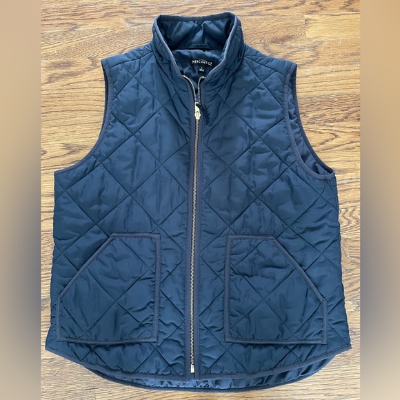 J. Crew Jackets & Blazers - J.Crew Mercantile Women’s L Quilted Puffer Vest Navy Lightweight Layering